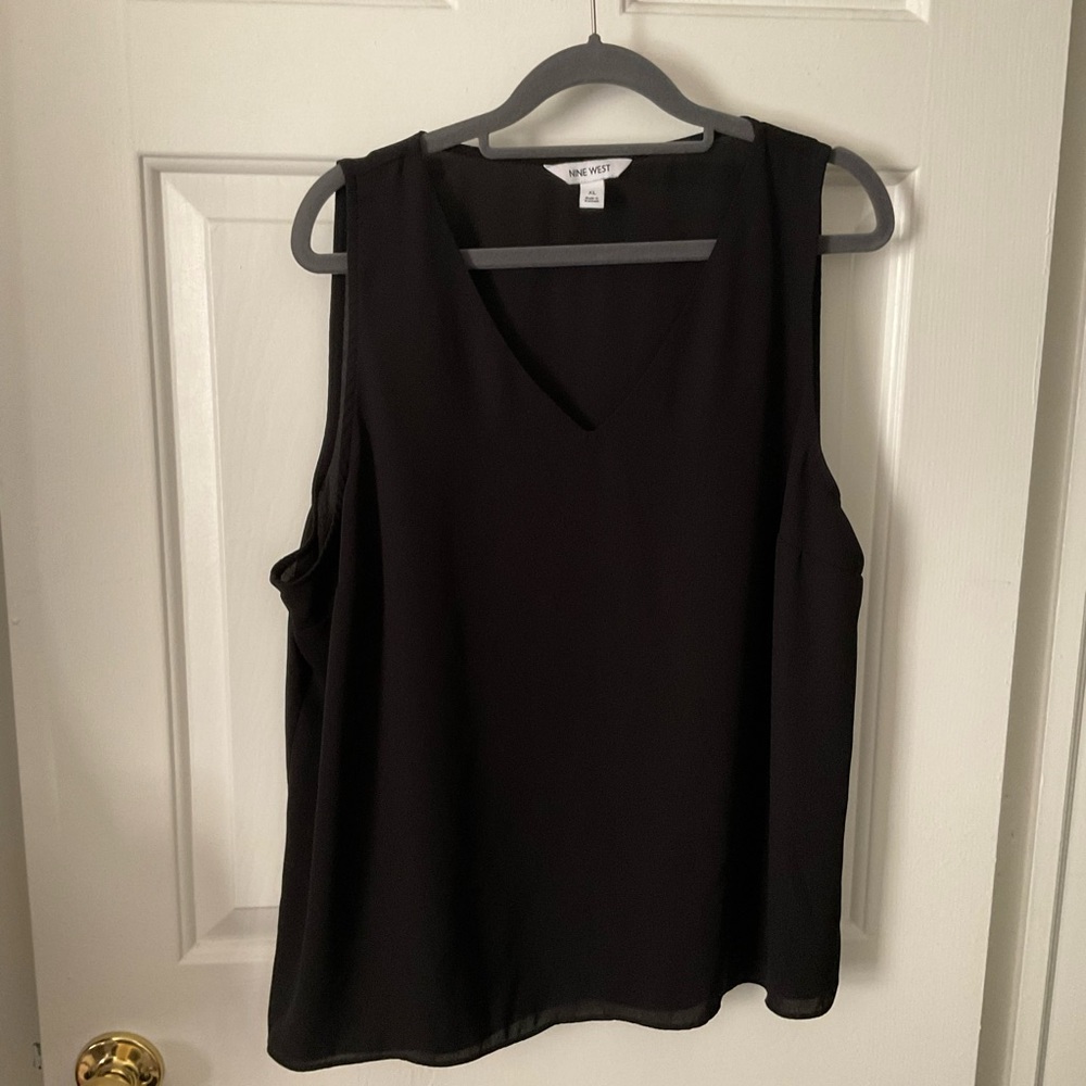Nine West V-Neck Sheath Top, Size XL